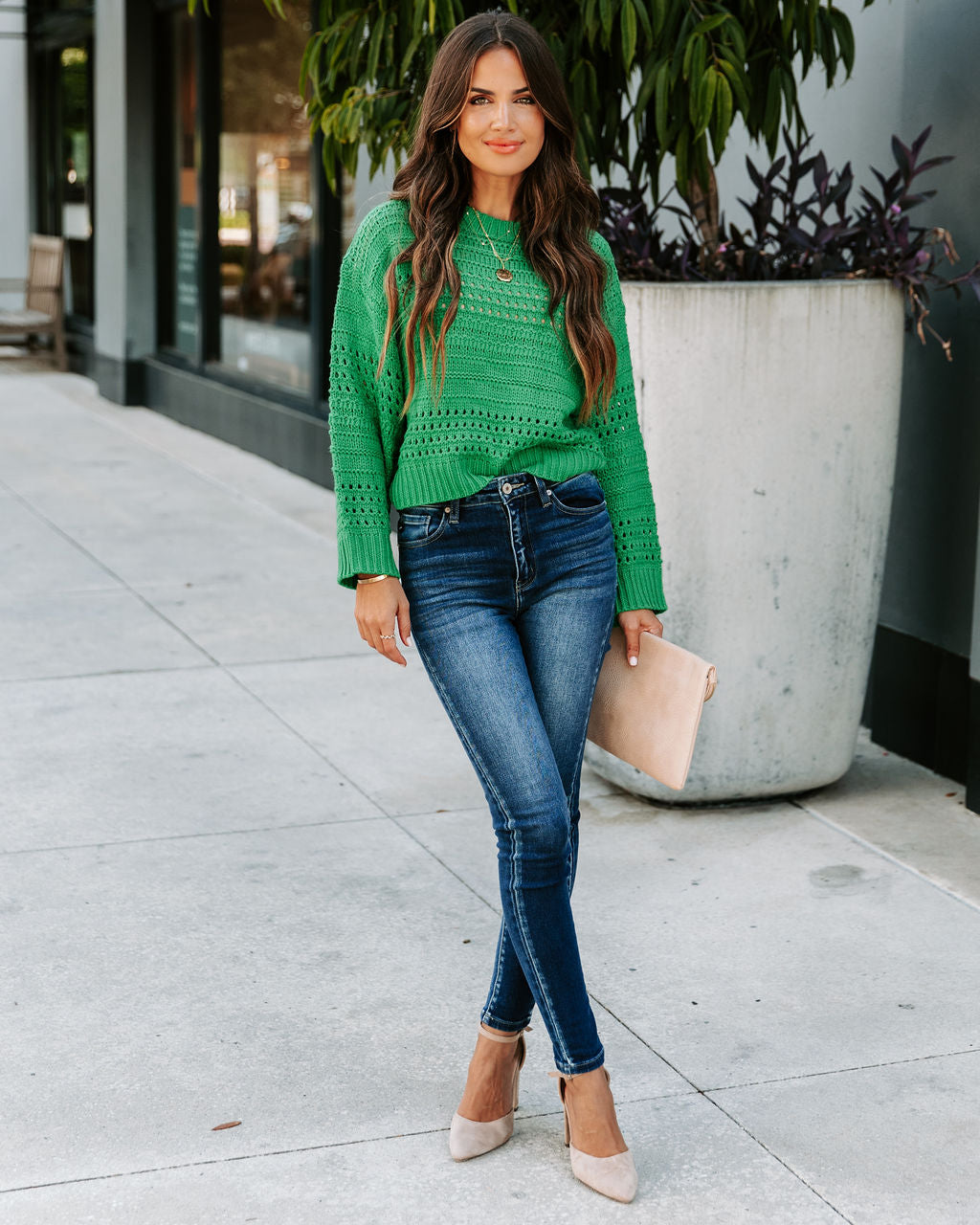 Genny Knit Sweater - Emerald - SALE
