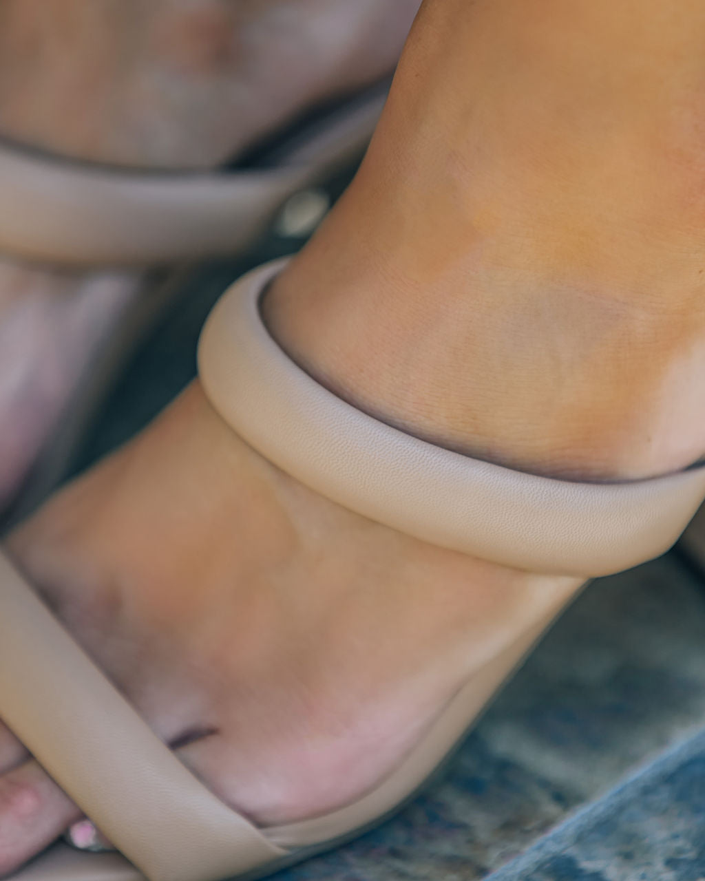 Schena Square Toe Heeled Sandal - Nude - FINAL SALE