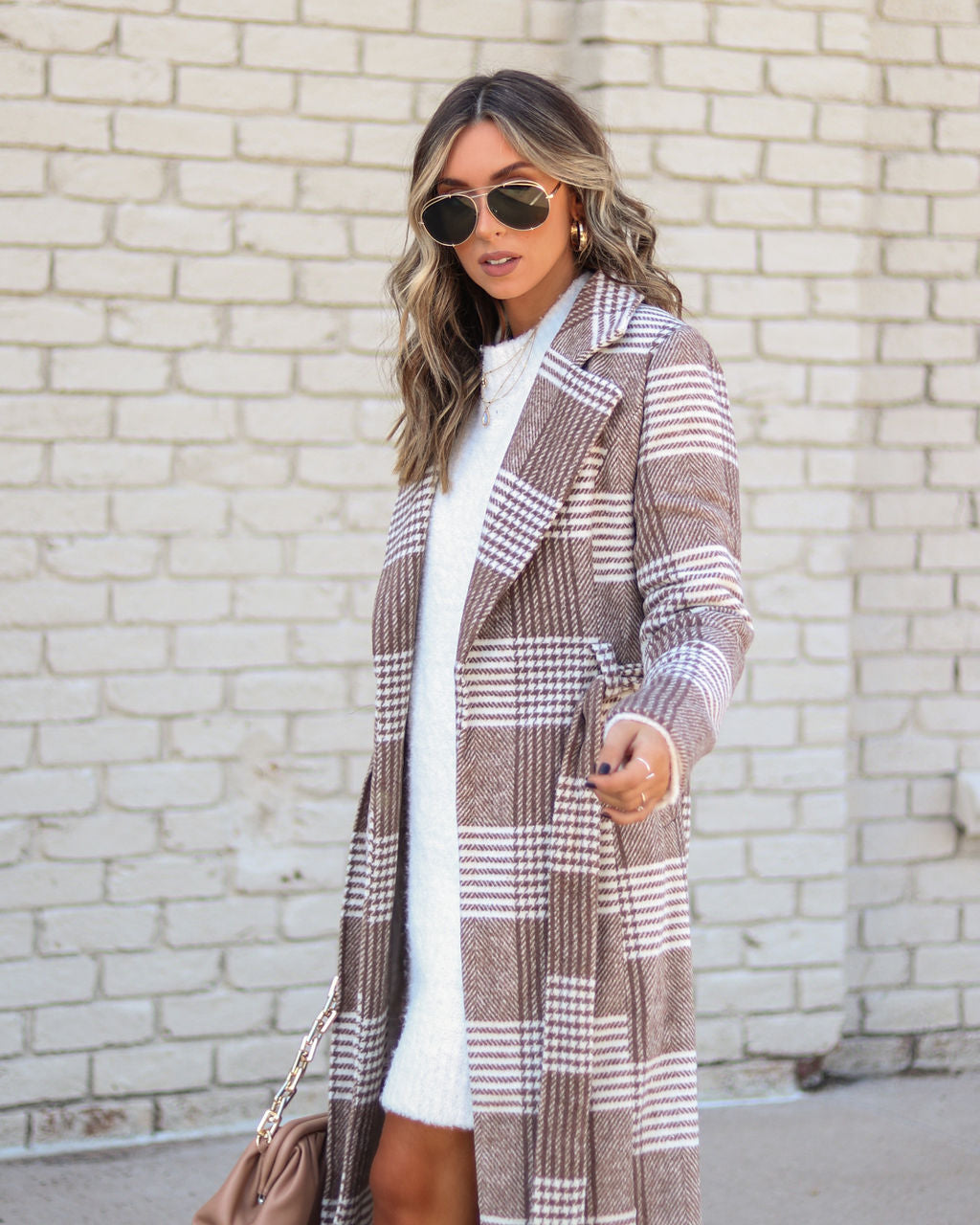 Keeping It Real Pocketed Plaid Coat