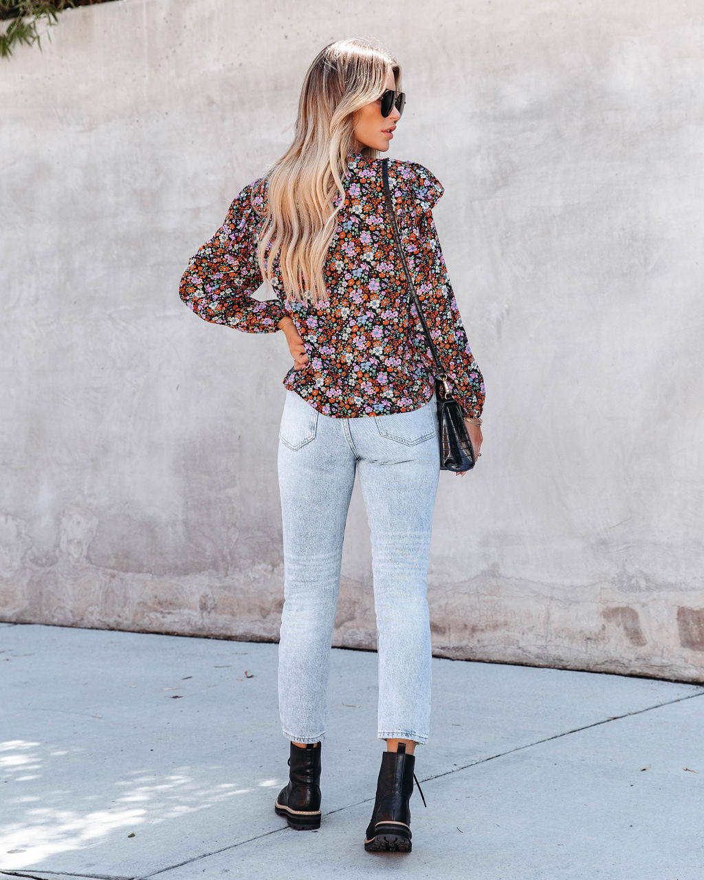 Groundbreaking Moment Floral Ruffle Top