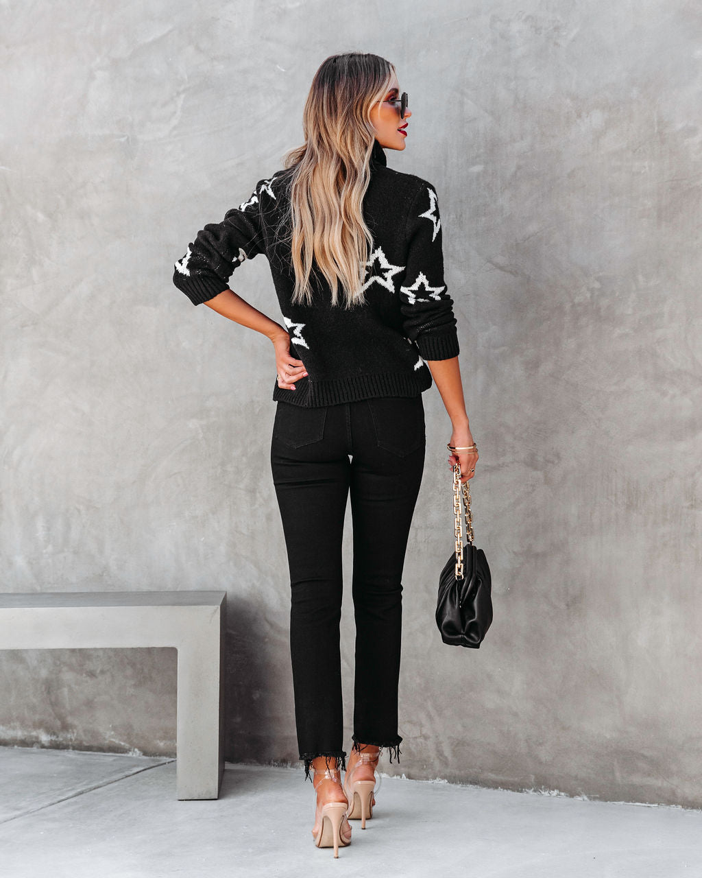 Aim For The Stars Turtleneck Pullover Sweater