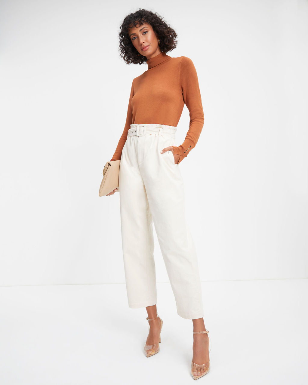 Something To Remember Turtleneck Long Sleeve Top - Caramel