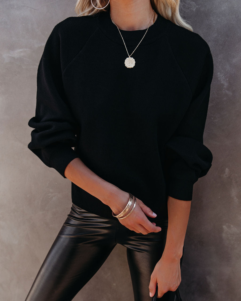 Campfire Knit Sweater - Black