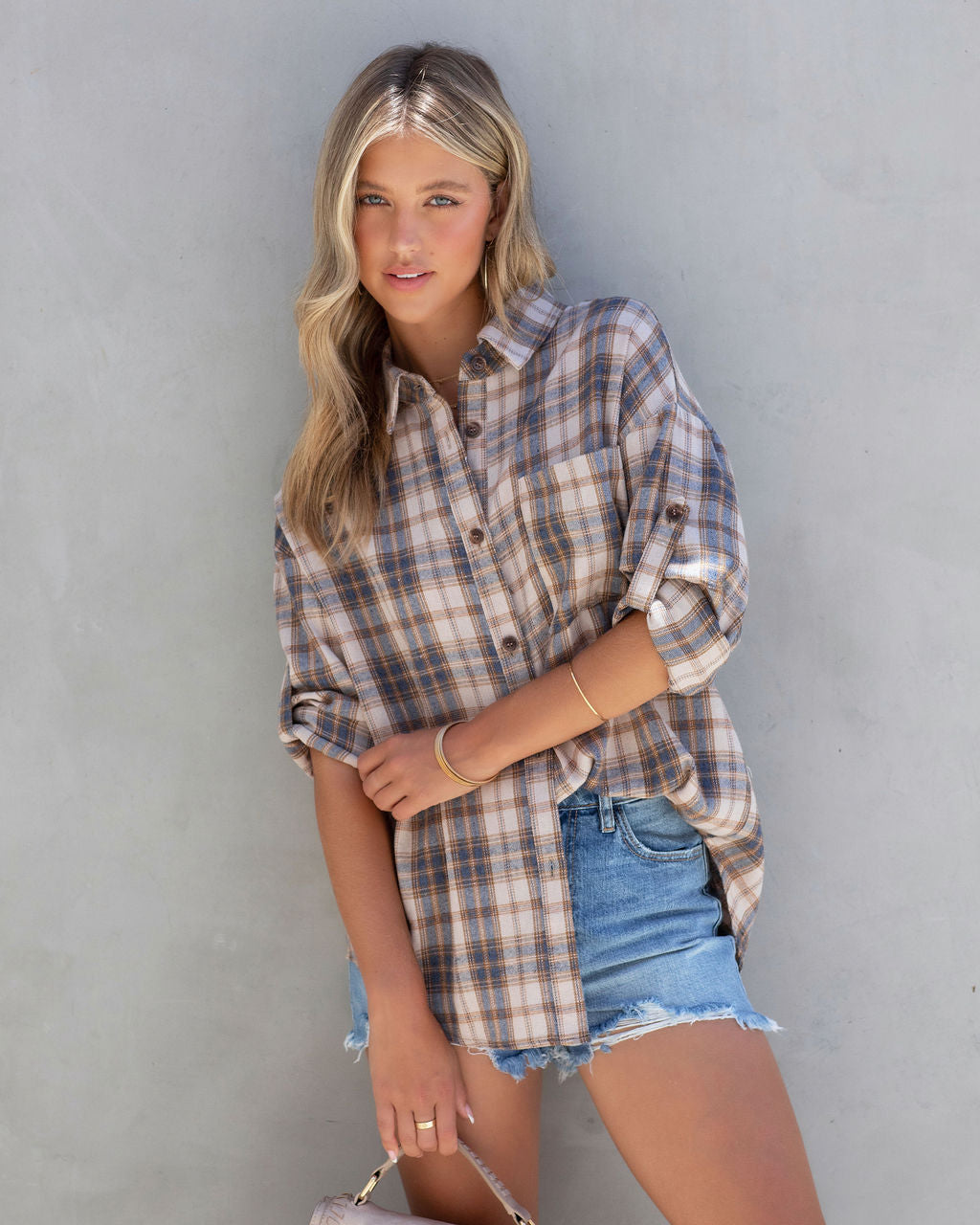 Friday Night Lights Plaid Button Down Top