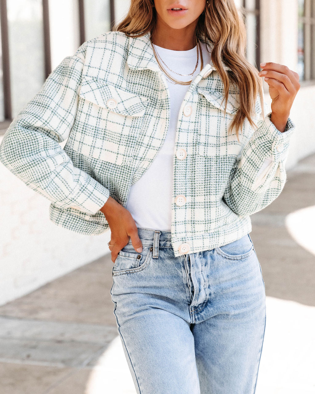 Gilmore Pocketed Plaid Jacket