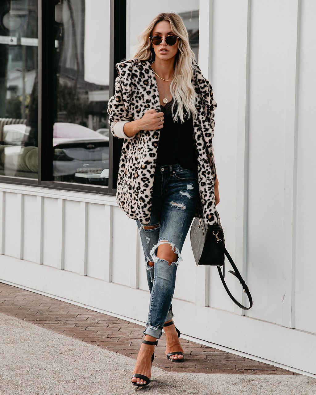 Nine Lives Pocketed Leopard Cardigan