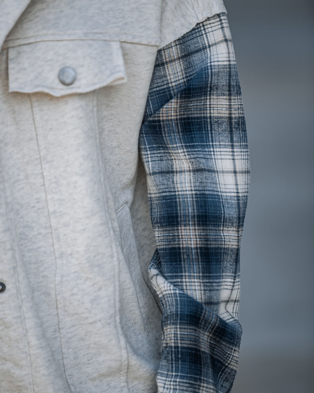 Tearing Up My Heart Plaid Contrast Hooded Jacket