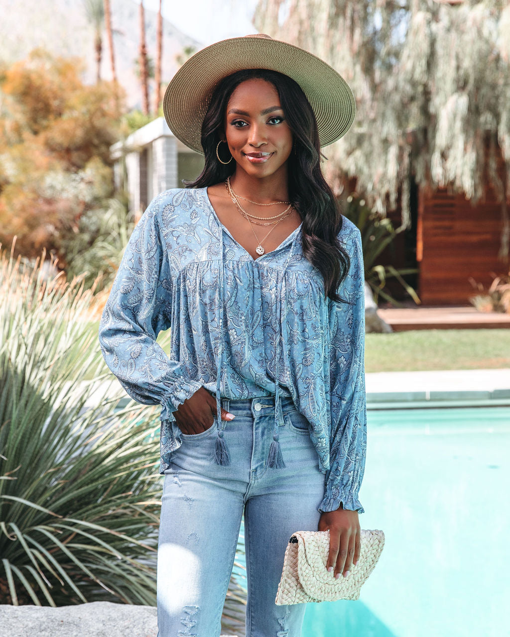 Constansia Paisley Tassel Top - FINAL SALE