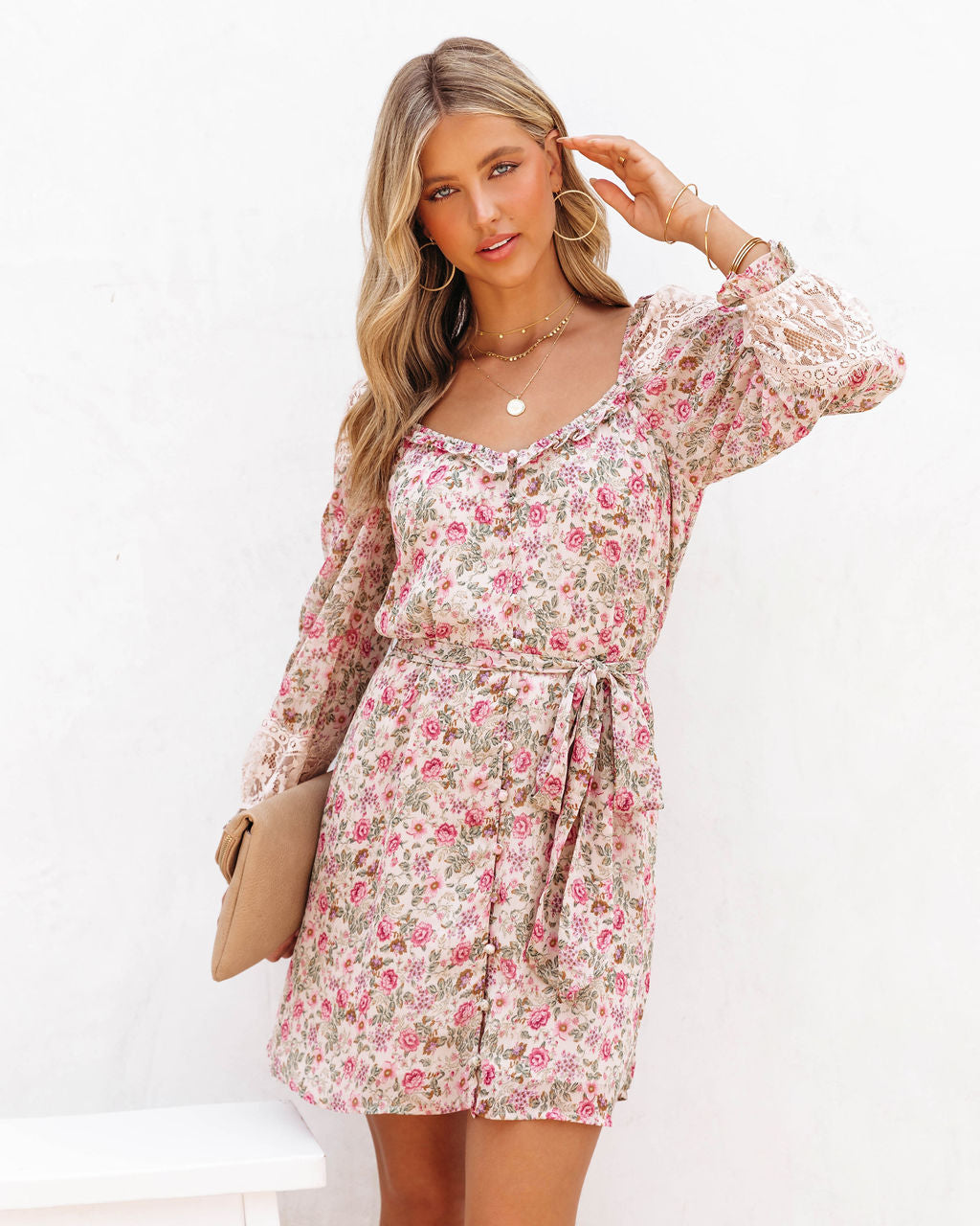 Letty Floral Lace Mini Dress - FINAL SALE