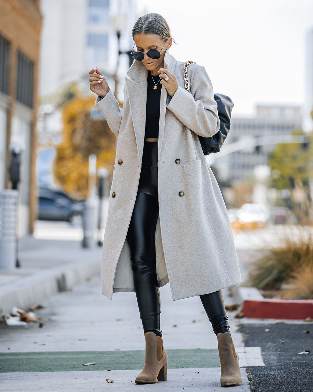 Autumn Necessities Pocketed Coat - Oatmeal