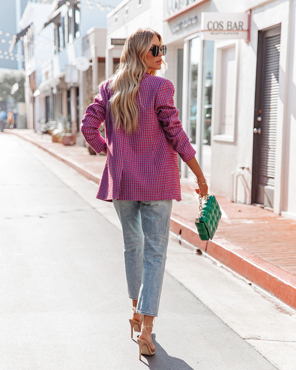 Elizabeth Textured Pocketed Blazer