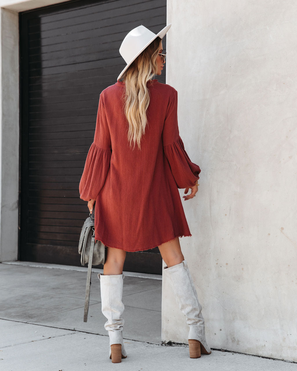 Blakeley Cotton Pocketed Button Down Shirt Dress - Clay