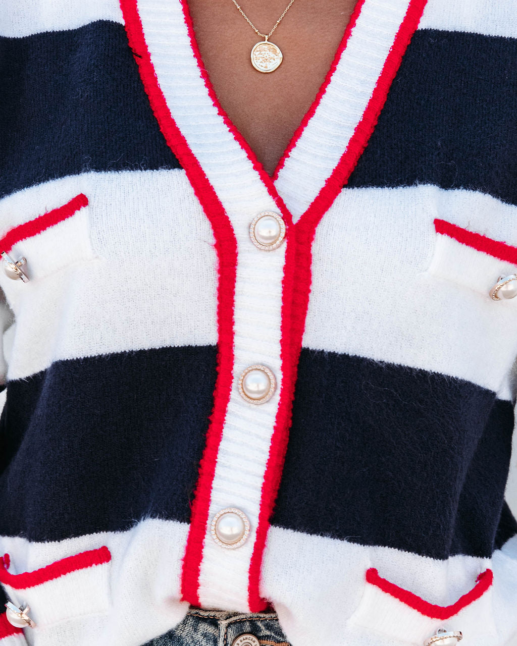 Duchess Striped Button Down Cardigan - FINAL SALE