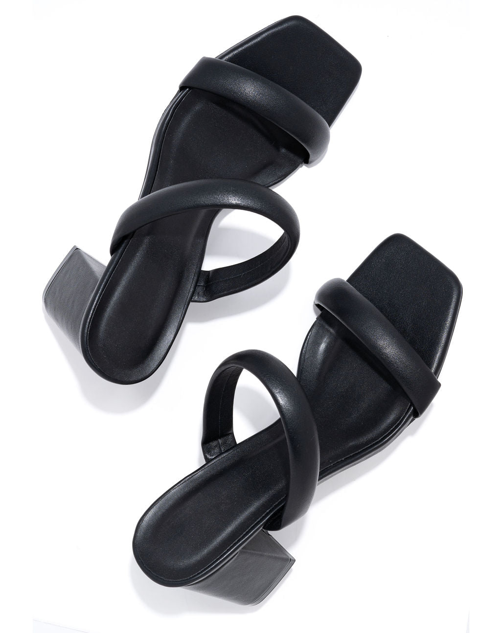 Schena Square Toe Heeled Sandal - Black - FINAL SALE