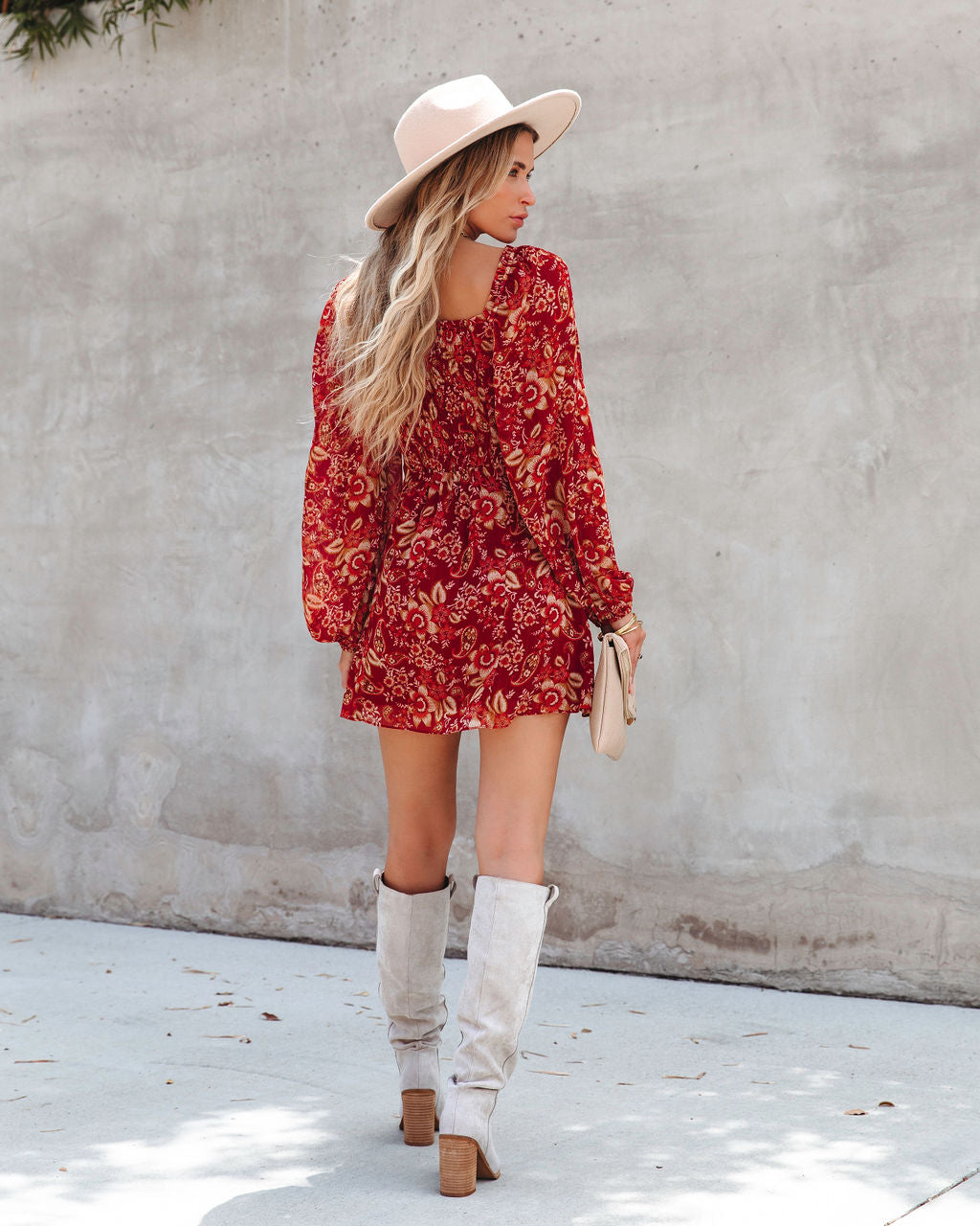 Falling For You Floral Chiffon Mini Dress - FINAL SALE