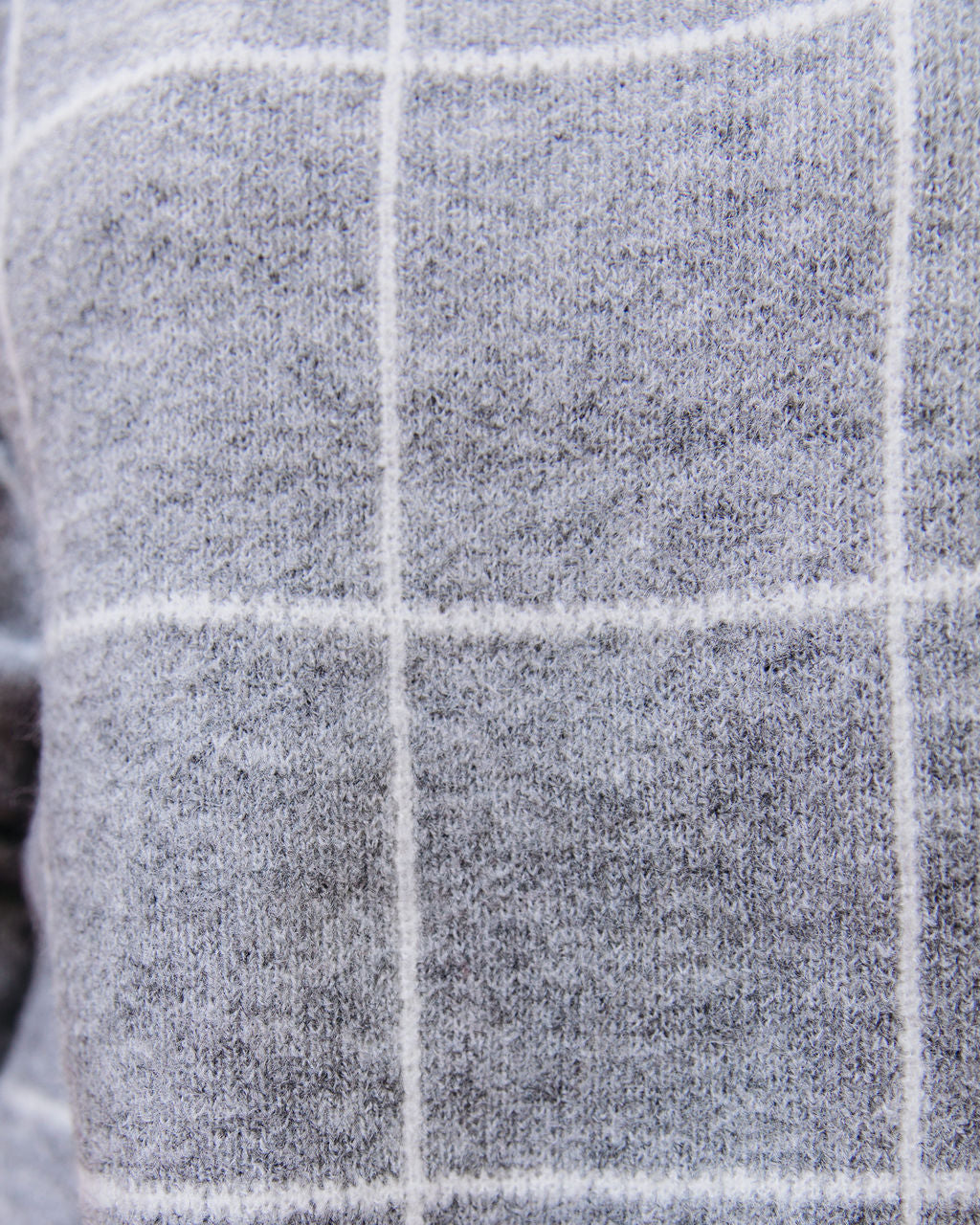 On The Grid Turtleneck Sweater - Grey