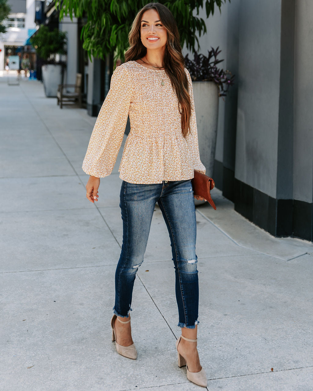 Clementina Floral Smocked Top - SALE