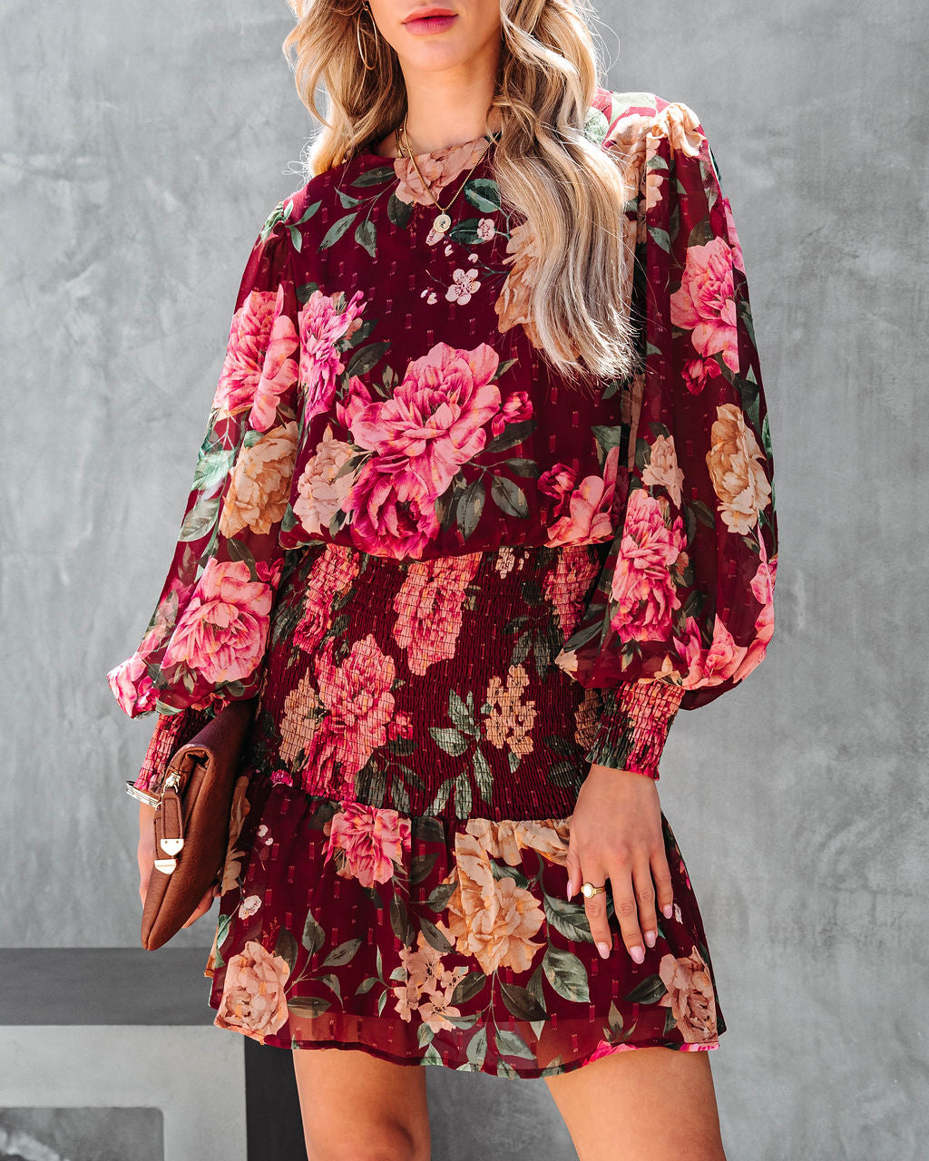 Short And Sweet Floral Smocked Mini Dress