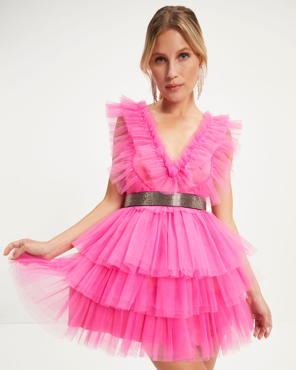 Nancy Rhinestone Belt - Silver