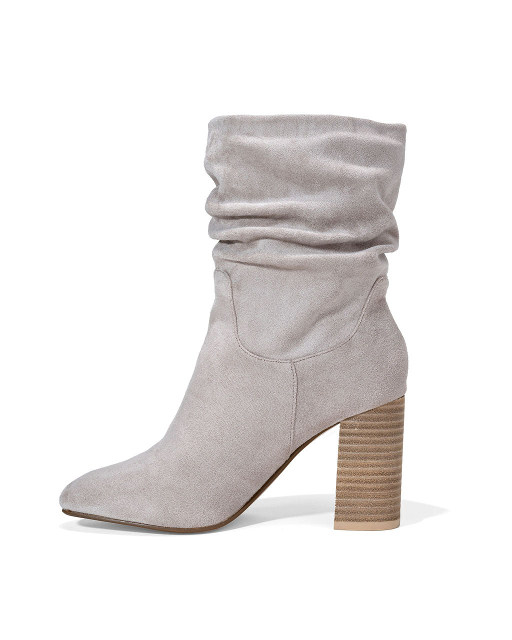 Darby Heeled Slouch Bootie - Grey