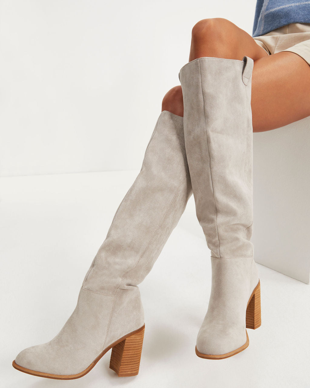 Saint Slouch Boot - Light Grey