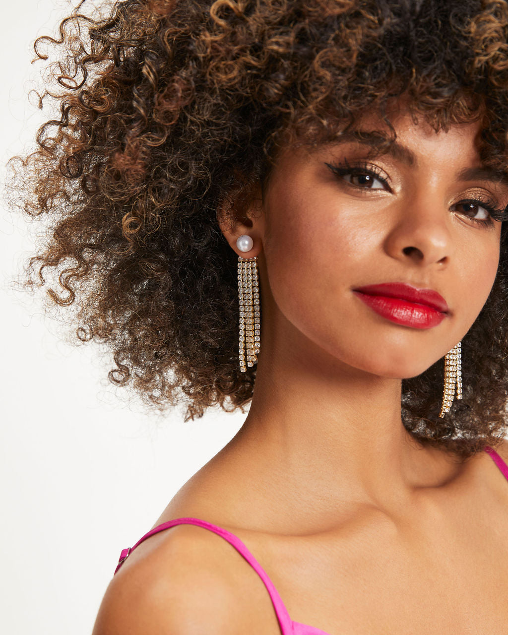 Jackie O Pearl Fringe Drop Earrings - Gold