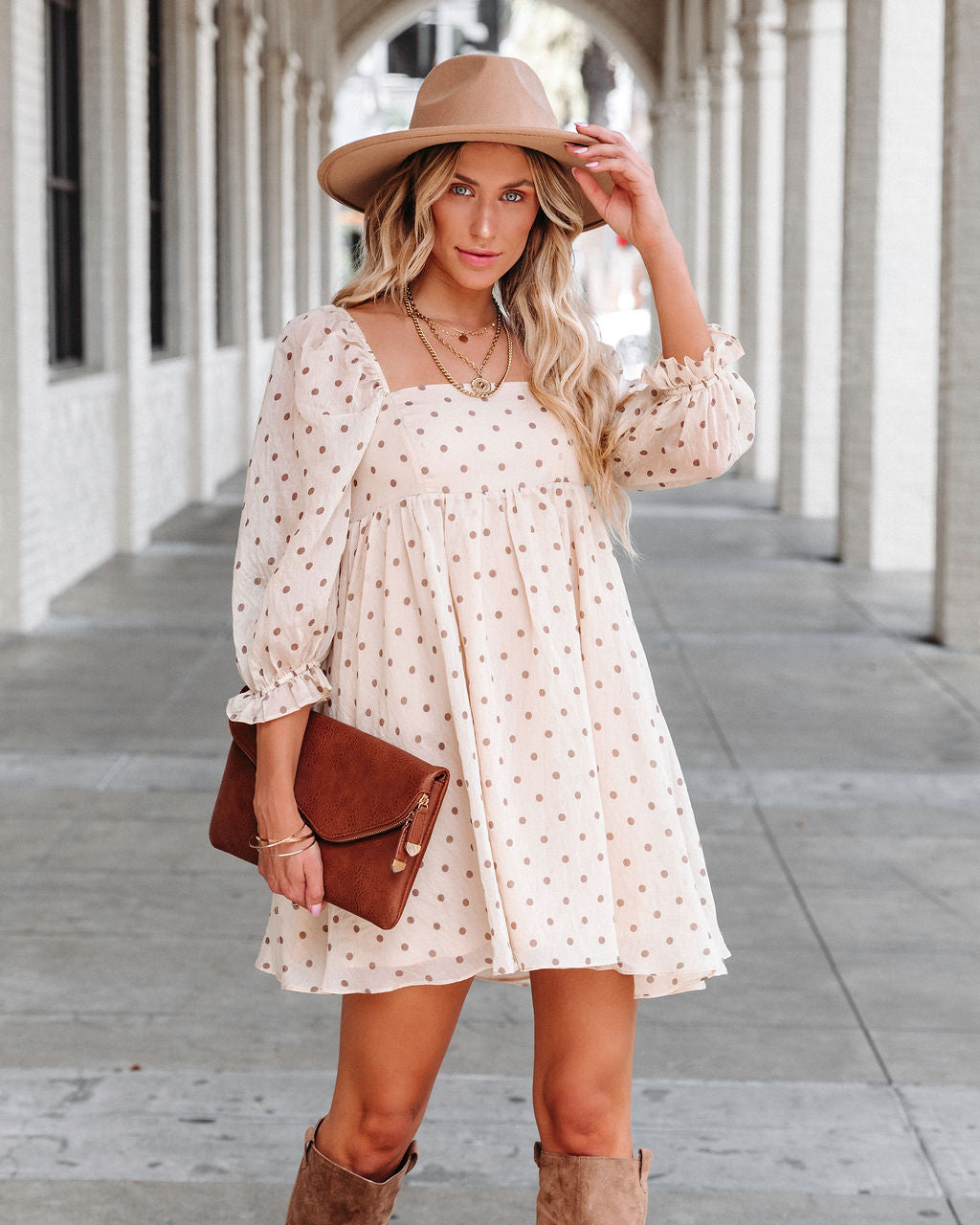 Louise Polkadot Babydoll Dress