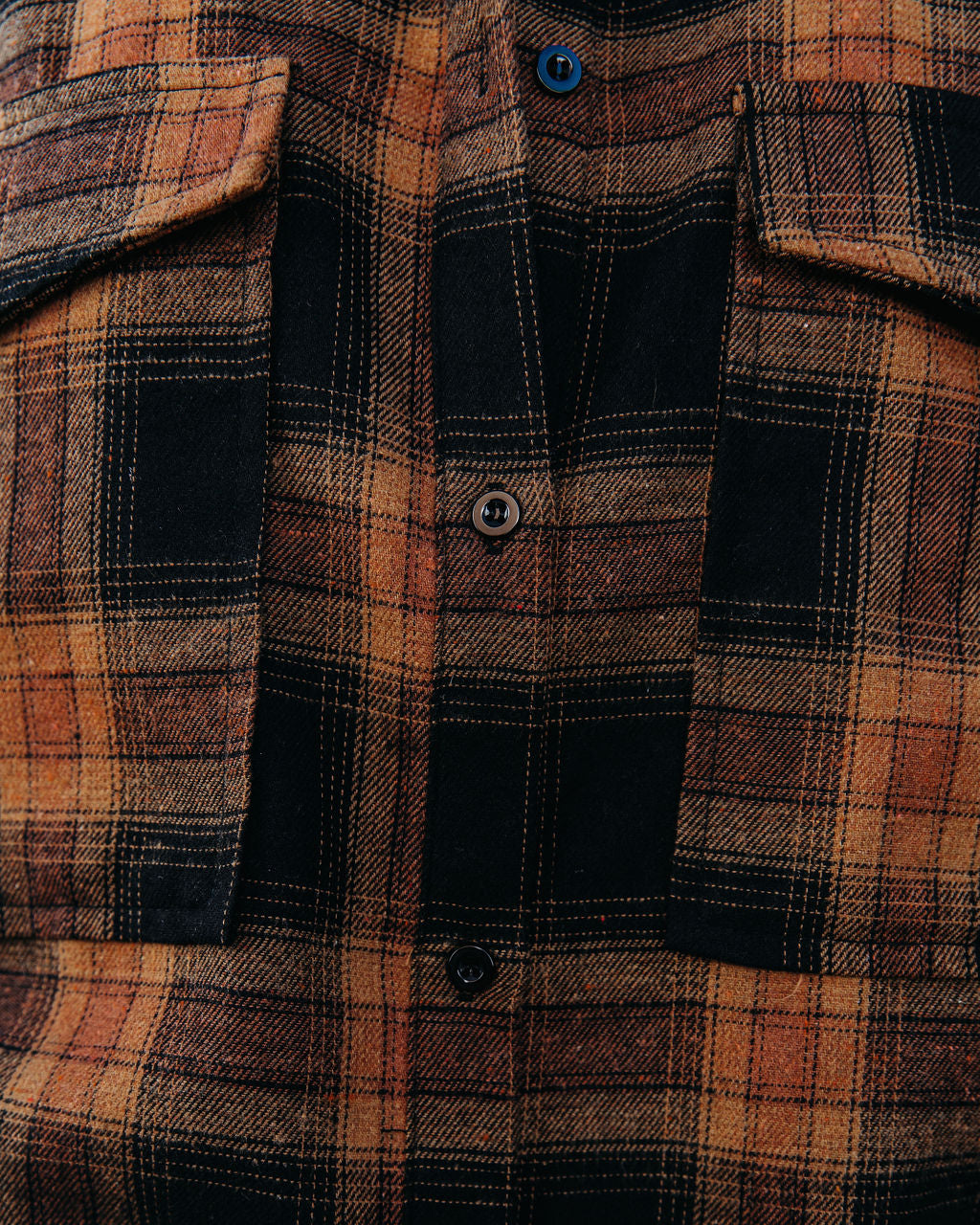 Petaluma Cotton Blend Plaid Button Down Top