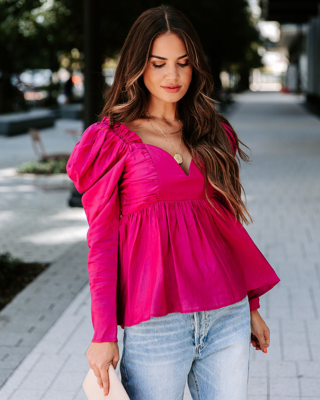 Your Royal Flyness Sweetheart Puff Sleeve Top - Berry - FINAL SALE