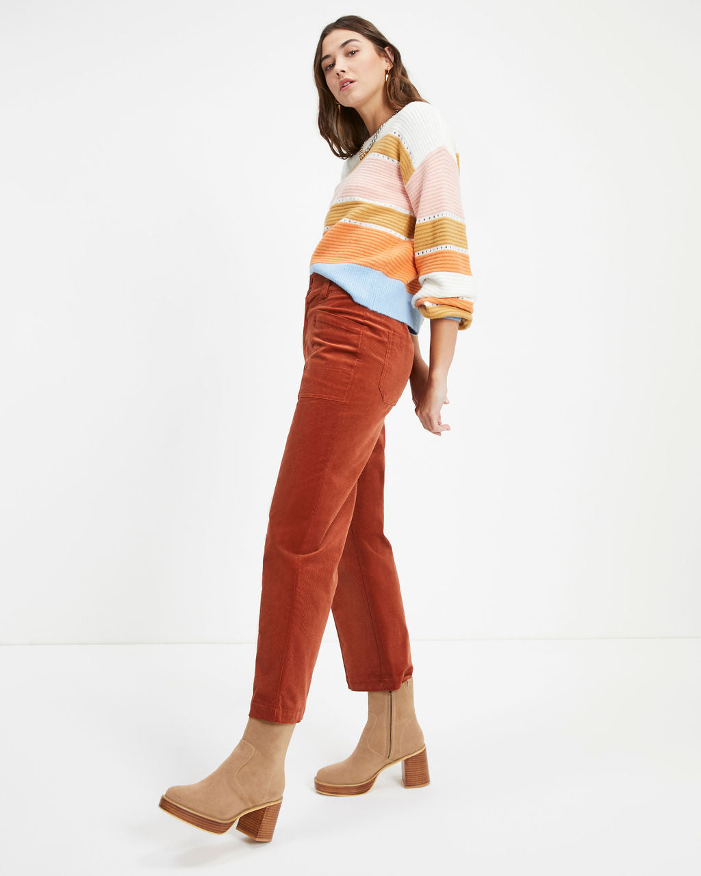 Outside The Lines Striped Knit Pullover Sweater - FINAL SALE