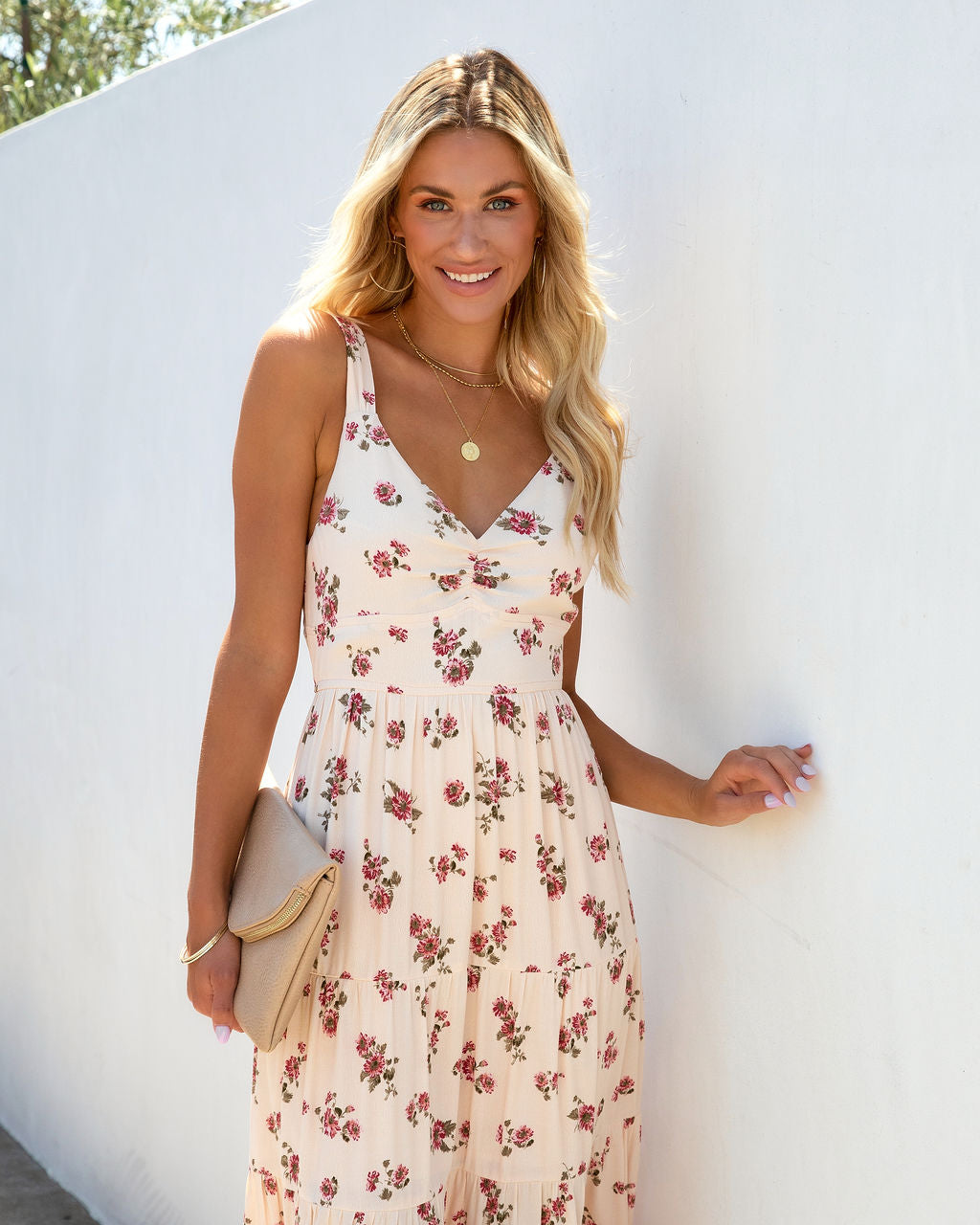 Countryside In Tuscany Cutout Midi Dress - FINAL SALE