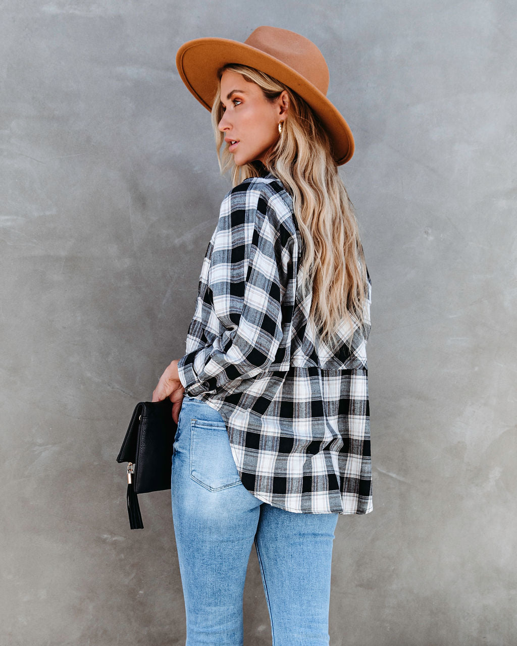 Archer Plaid Cotton Button Down Top - SALE