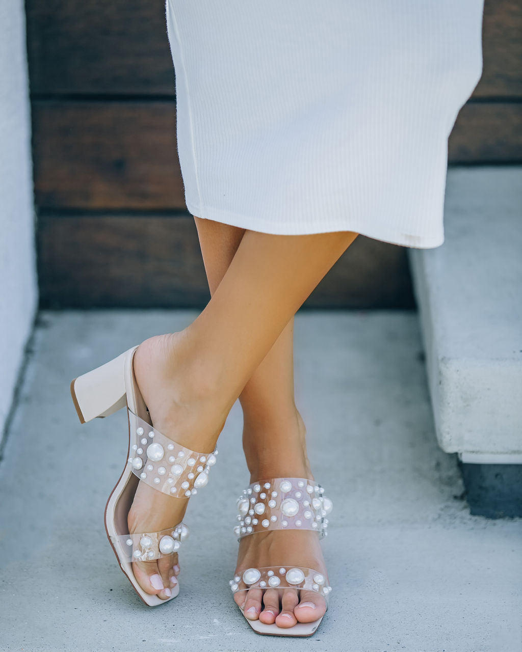 Gracelia Pearl Embellished Heeled Sandal - FINAL SALE