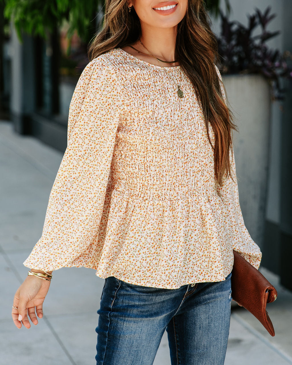 Clementina Floral Smocked Top - SALE