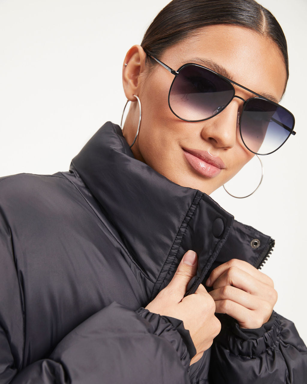 Alpine Explorer Pocketed Puff Jacket - Black