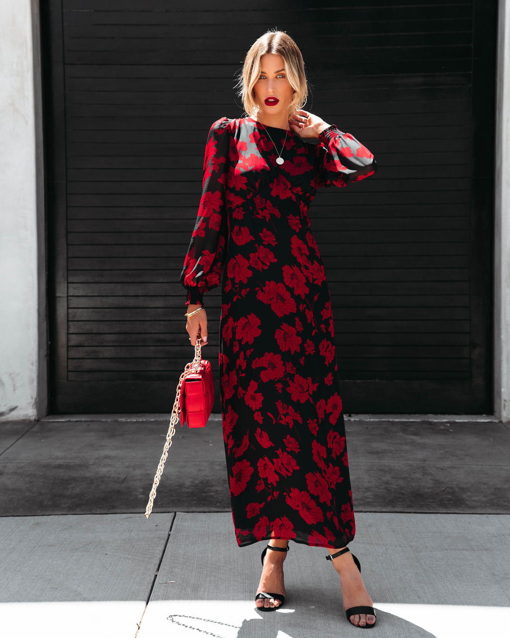 Serendipity Floral Chiffon Maxi Dress