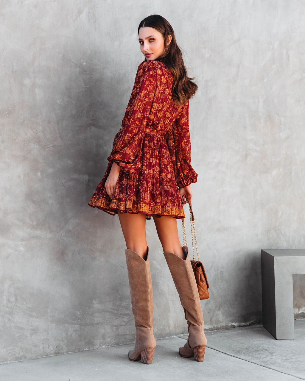 Thankful One Printed Mini Dress