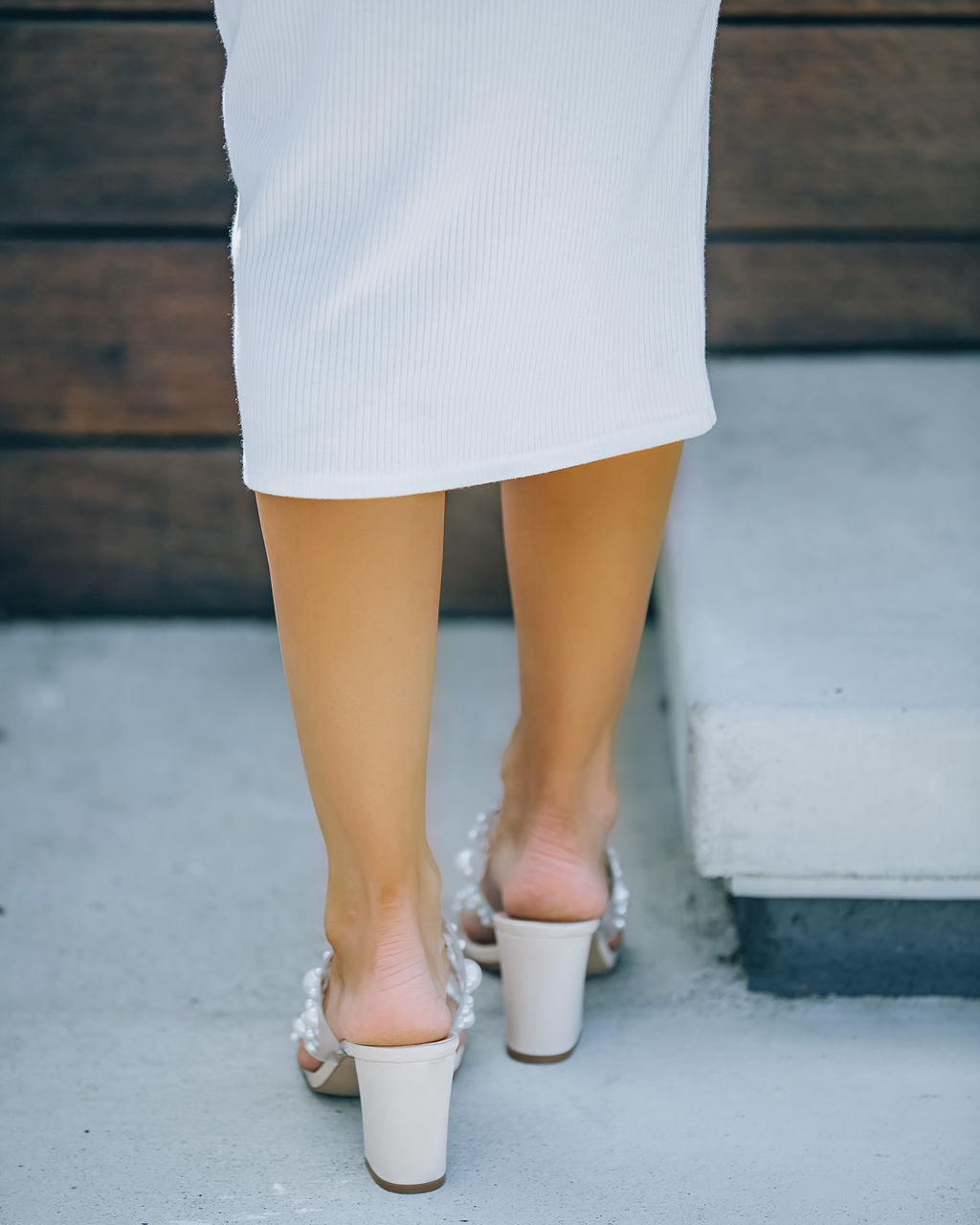 Gracelia Pearl Embellished Heeled Sandal - FINAL SALE