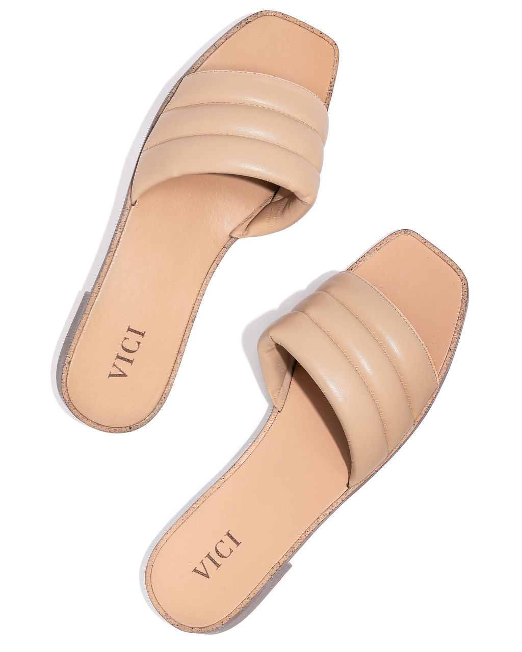 Skye Padded Square Toe Sandal - Nude - FINAL SALE