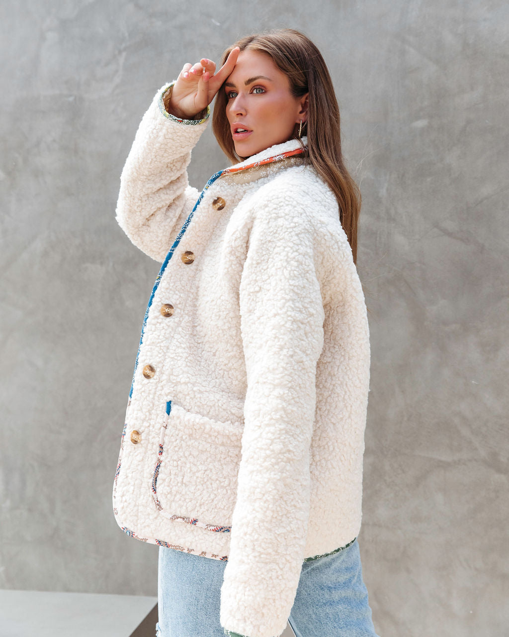 Wild Spirit Pocketed Sherpa Jacket