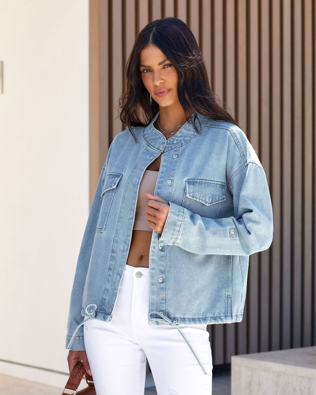 Justina Cargo Denim Jacket - FINAL SALE