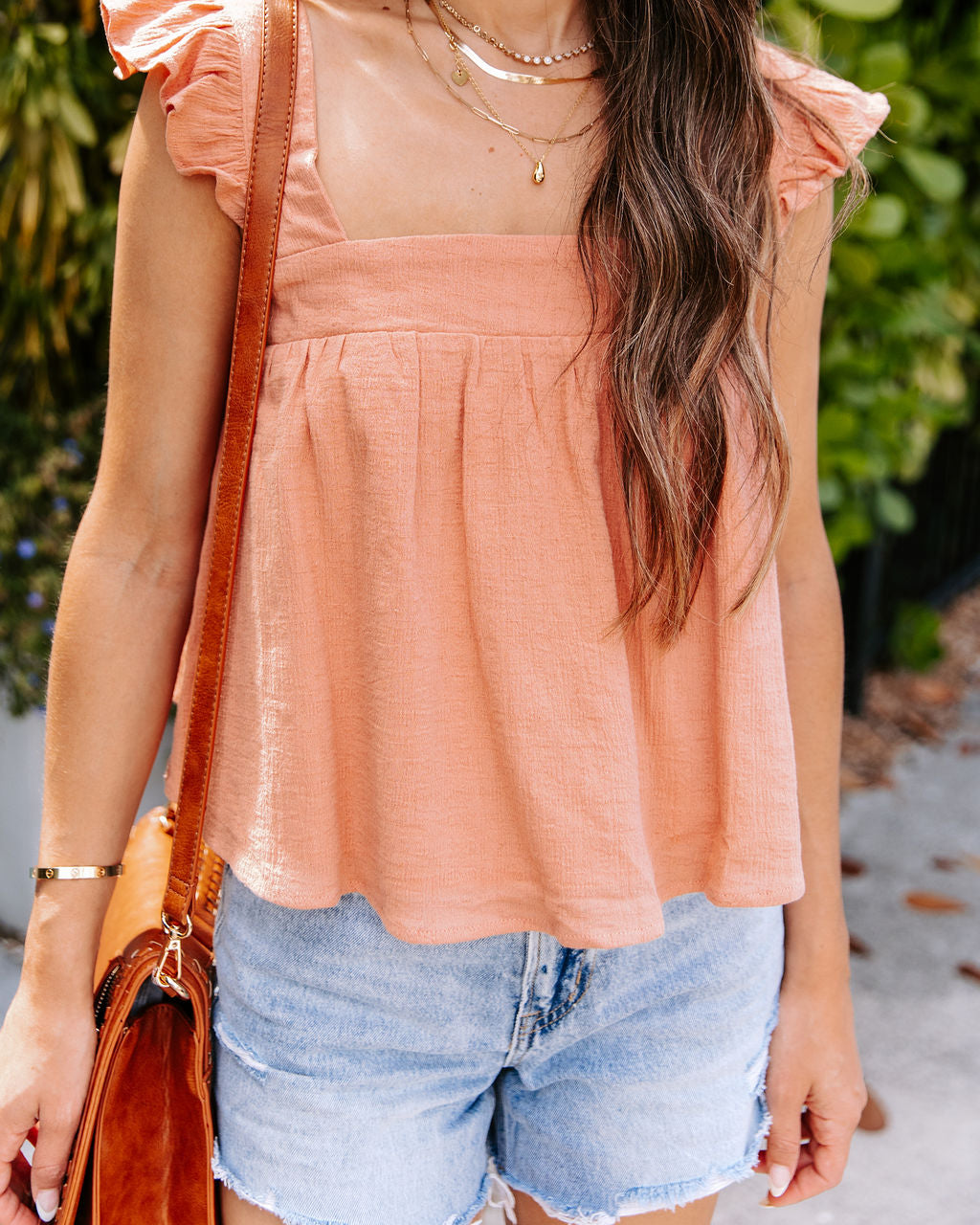 Saint Augustine Cotton Babydoll Top - Clay - FINAL SALE