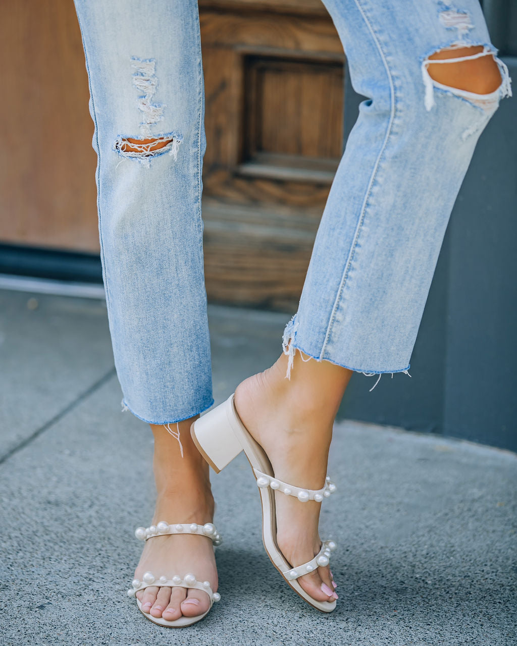 Josefa Studded Heeled Sandal - FINAL SALE