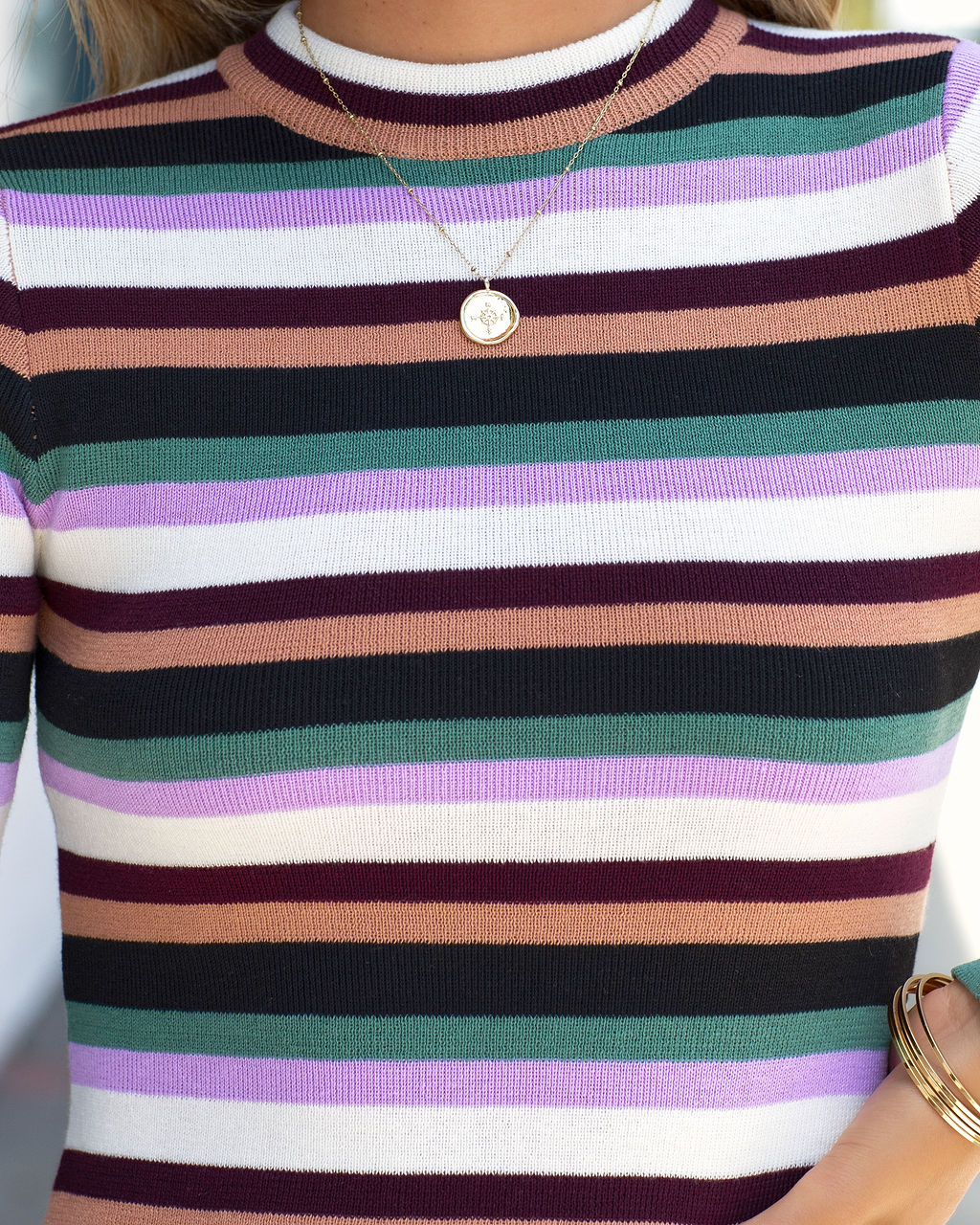 Fashionably Educated Striped Knit Mini Dress - SALE