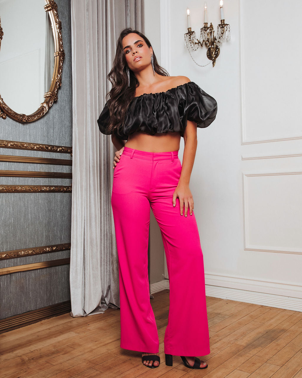 Stellan Off The Shoulder Crop Top - Black - FINAL SALE