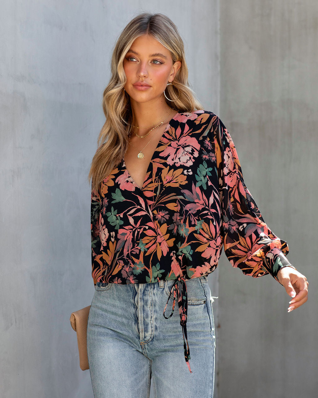 Good Intentions Floral Drape Top - SALE