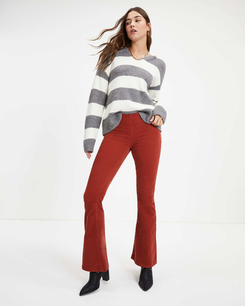 Huntington Striped Knit Hooded Pullover Sweater - FINAL SALE
