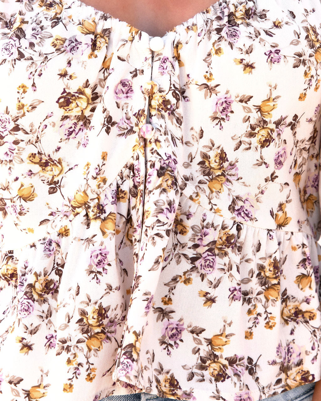 Midnight Summer Dream Floral Crop Top - FINAL SALE