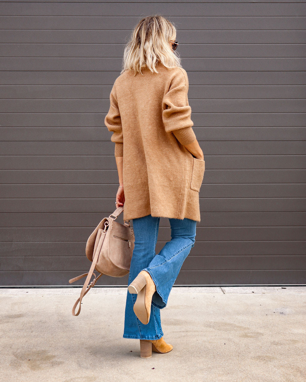 Franklin Pocketed Knit Cardigan - Camel