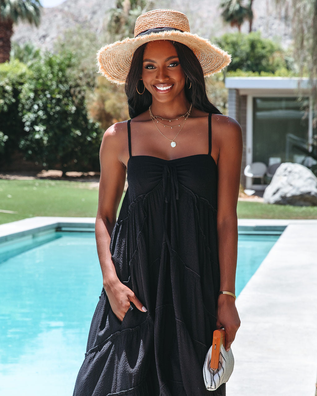 Del Mar Pocketed High Low Maxi Dress - FINAL SALE